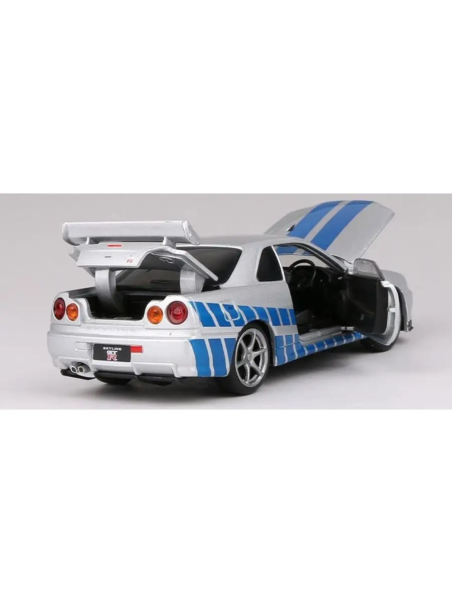 Модель автомобиля Nissan Skyline GTR 34, масштаб 1/32 JKM 27090155 купить в  интернет-магазине Wildberries