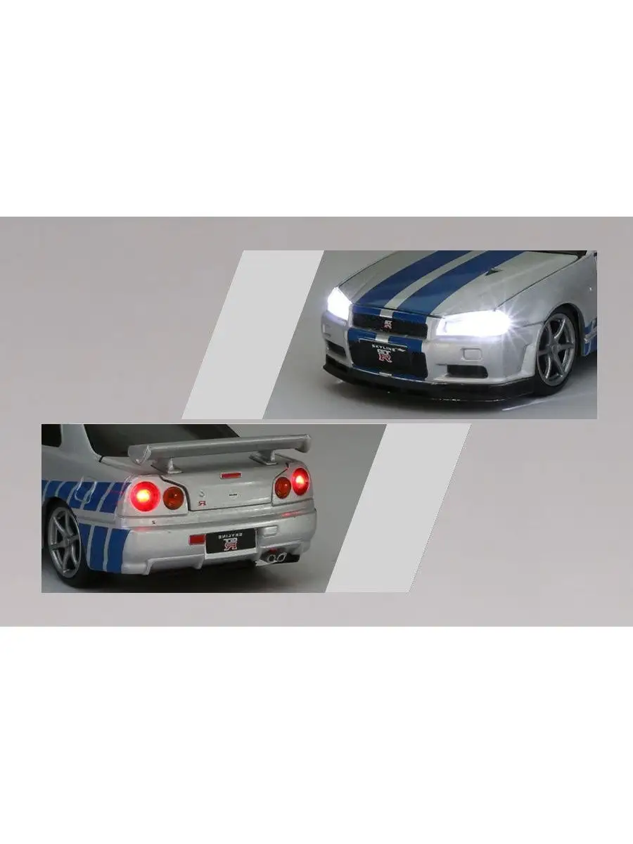 Модель автомобиля Nissan Skyline GTR 34, масштаб 1/32 JKM 27090155 купить в  интернет-магазине Wildberries