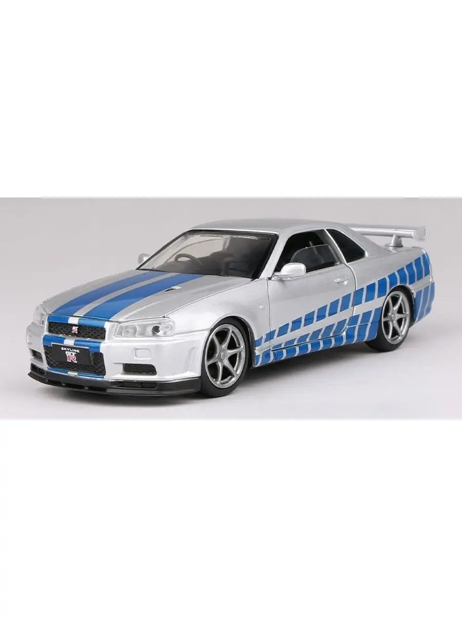 Модель автомобиля Nissan Skyline GTR 34, масштаб 1/32 JKM 27090155 купить в  интернет-магазине Wildberries