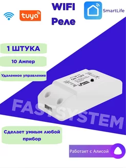 Умное Wi fi реле 10A SmartLife розетка 1 штука Fastsystem 27099655 купить за 382 ₽ в интернет-магазине Wildberries