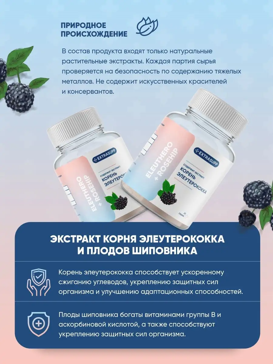 Адаптоген элеутерококк экстракт, БАД для энергии MR.LT NOOTROPICS 27162277  купить в интернет-магазине Wildberries