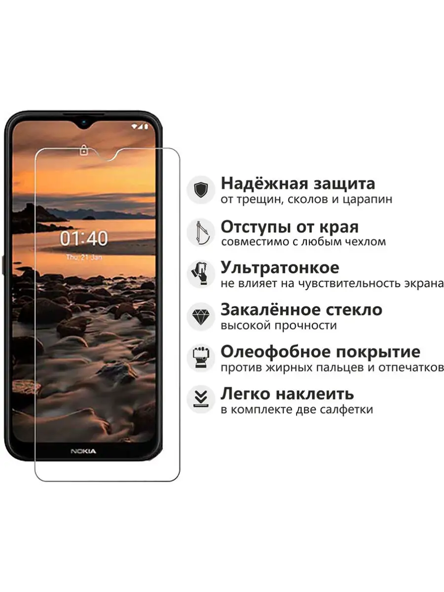 Стекло с отступом от края для Nokia 1.4 RE:PA 27196656 купить за 233 ₽ в  интернет-магазине Wildberries