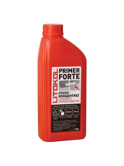 LITOKOL Универсальный грунт-концентрат PRIMER FORTE 1 кг, 1 кг