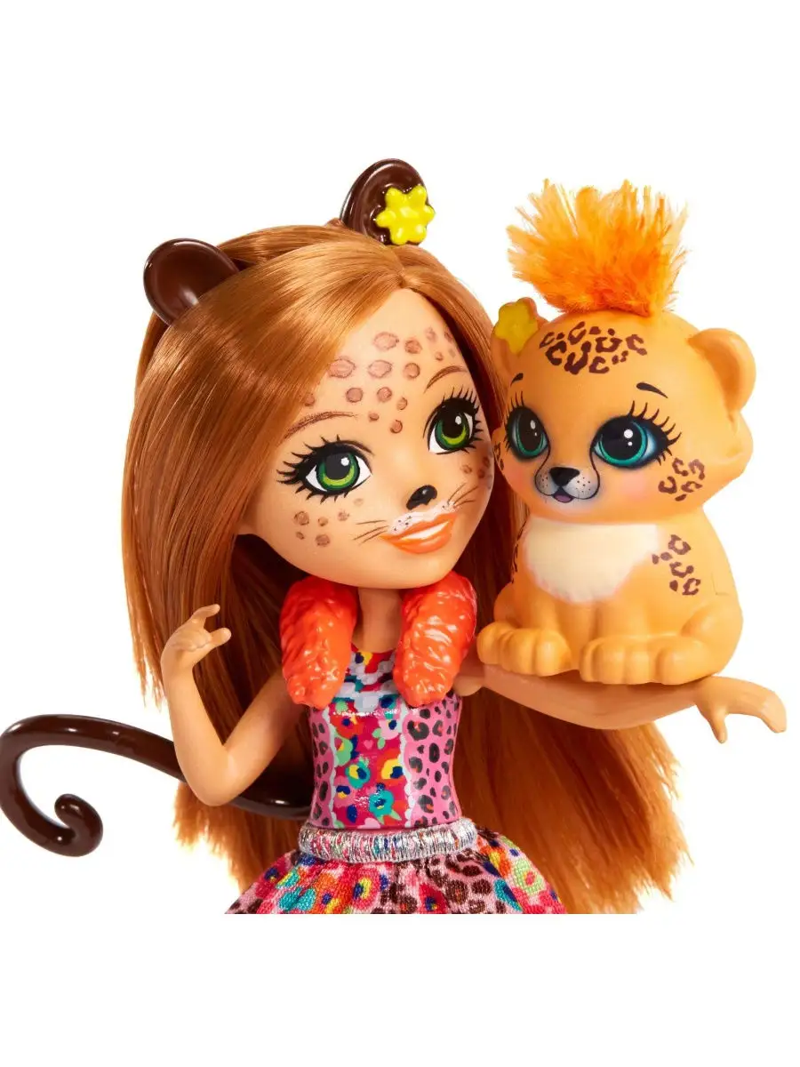 Кукла Enchantimals с питомцем Cherish Cheetah & Quick-Quick/Чериш Гепард и  Квик-Квик Enchantimals 27290986 купить в интернет-магазине Wildberries