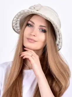 Шляпа летняя из льна Бубликова Елена 27357318 купить за 772 ₽ в интернет‑магазине Wildberries