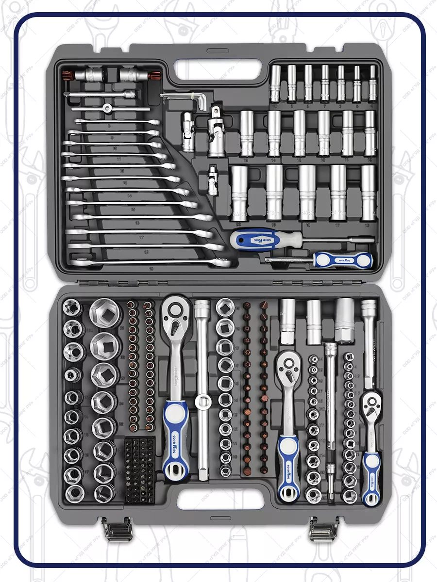 Набор инструментов ключей для автомобиля 216 штук GOODKING 27364232 купить  за 8 318 ₽ в интернет-магазине Wildberries