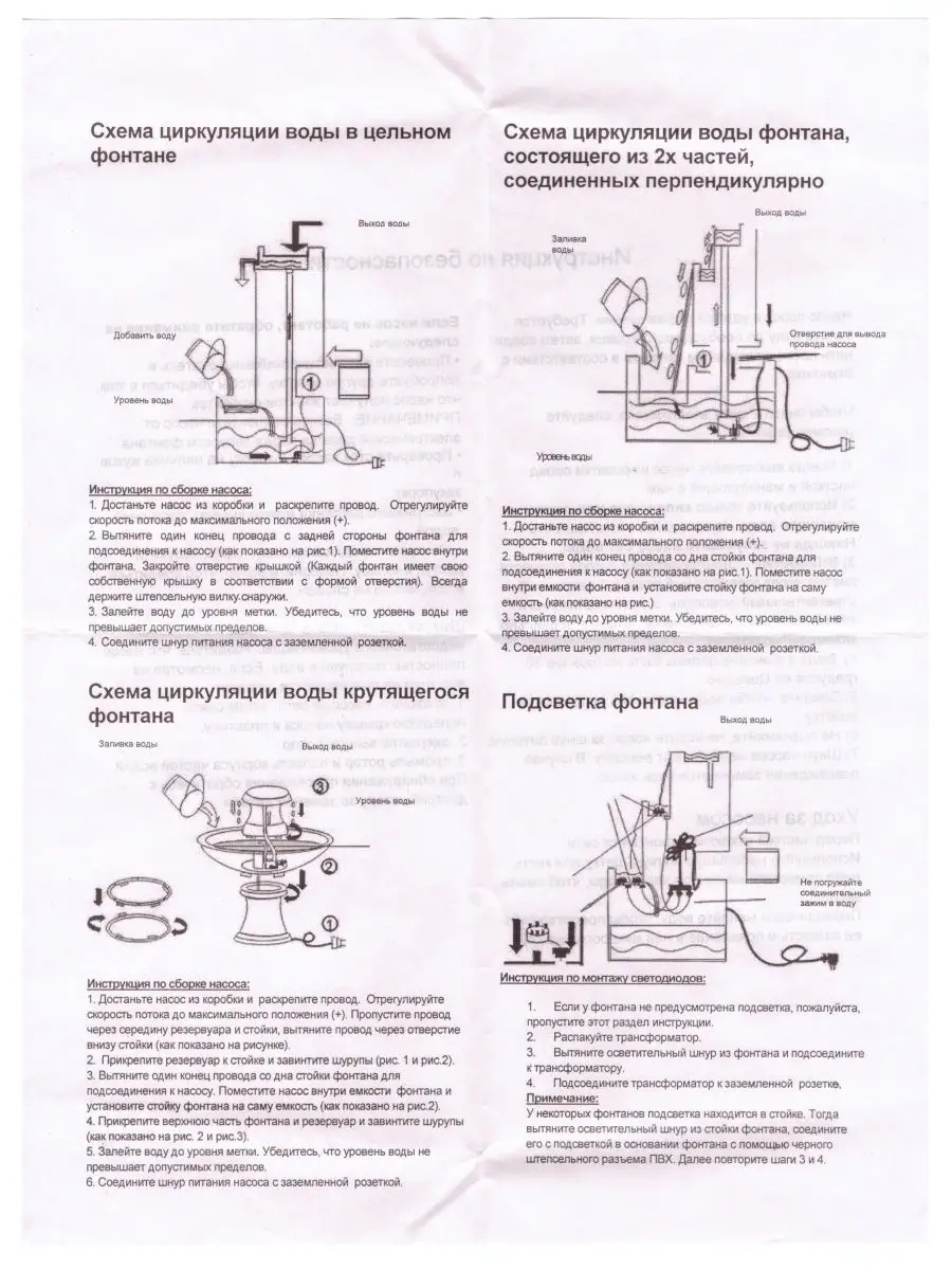 Фонтан декоративный/интерьерный/Настольный/с подсветкой/садовый Грац иЯ  27390516 купить в интернет-магазине Wildberries