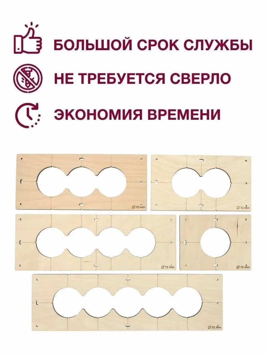 Шаблон для сверления подрозетников 72 мм WOODLAND WORKSHOP 27443679 купить  за 501 ₽ в интернет-магазине Wildberries