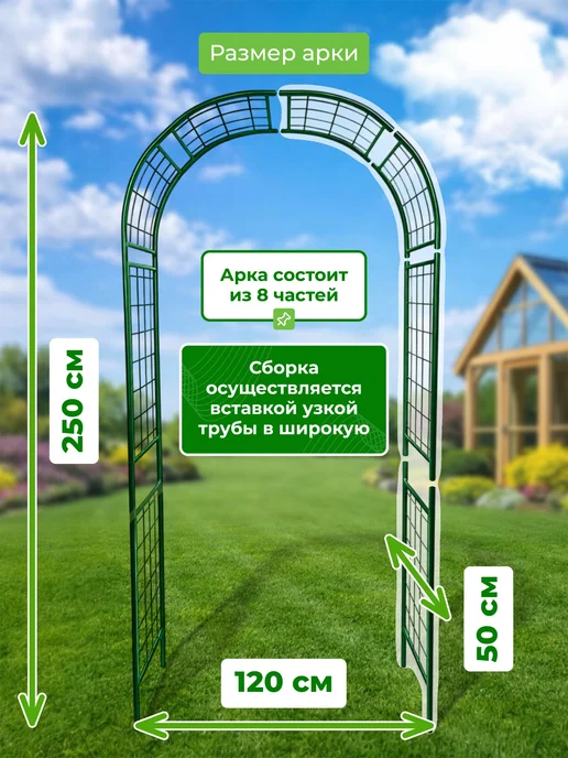 САДОВКИН Арка Решетка 50, зеленый, фото 2