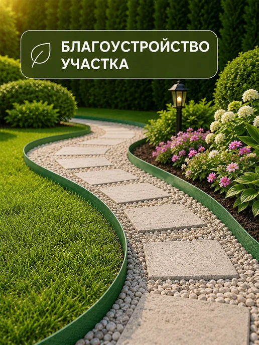 Greengo Бордюрная лента садовая для клумбы, зеленый, фото 6