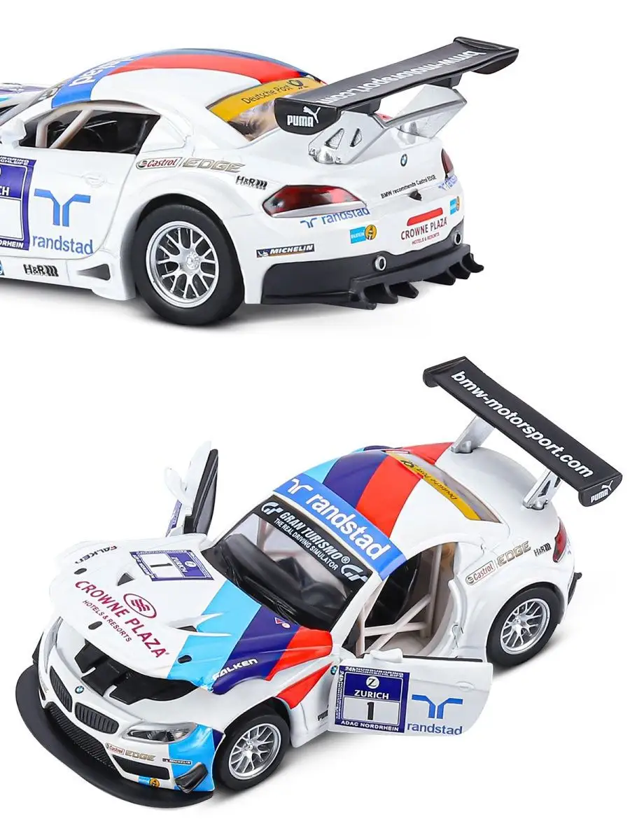 Машинка металлическая игрушка детская BMW Z4 GT3 АВТОПАНОРАМА 27453386  купить за 927 ₽ в интернет-магазине Wildberries