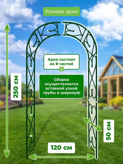 САДОВКИН Арка Узорная 50, зеленый, фото 2