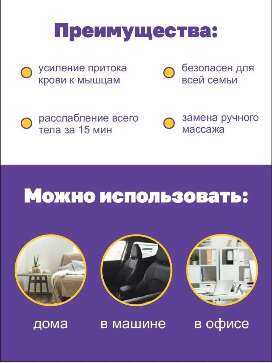 Электрический массажер для спины, шеи и плеч SPORT4YOU 27512908 купить в  интернет-магазине Wildberries