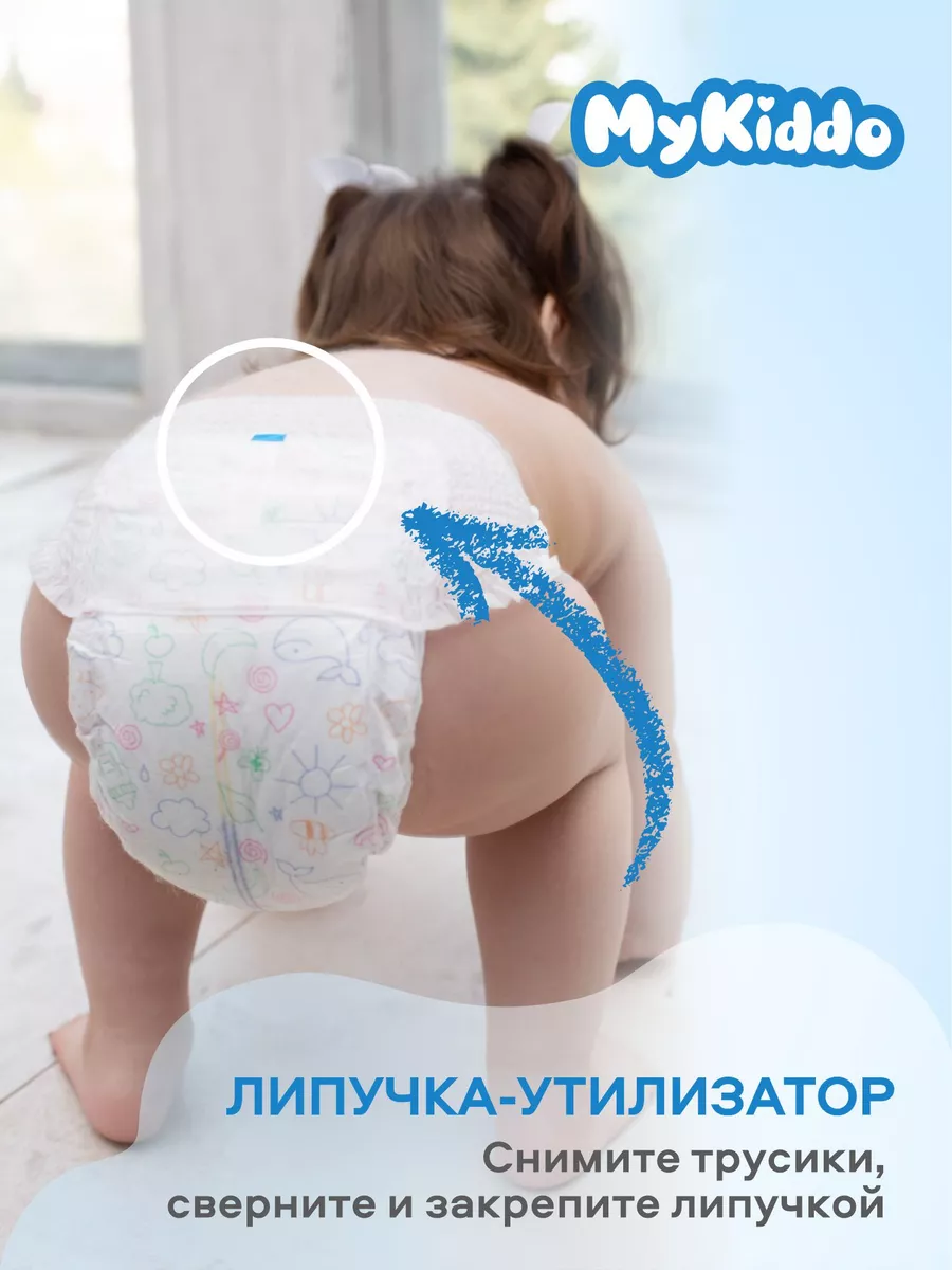 Подгузники трусики 9-14 кг 4 размер L 36 шт MyKiddo 27555691 купить за 947  ₽ в интернет-магазине Wildberries