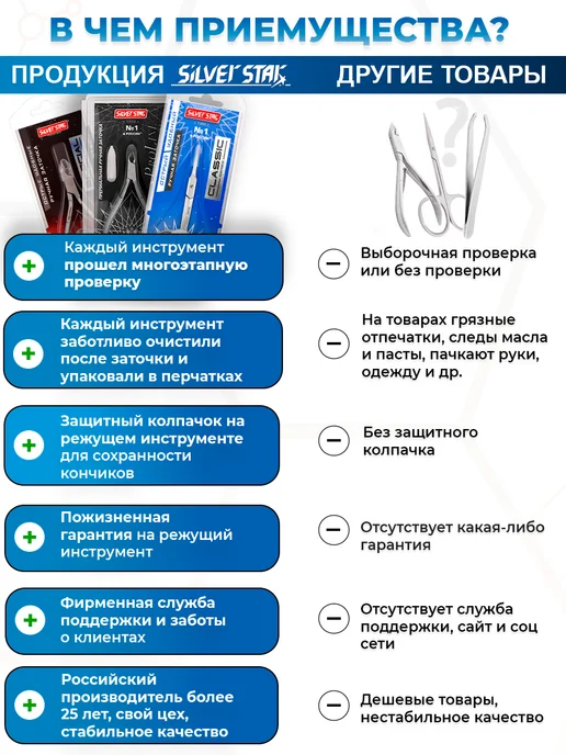 Silver Star Кусачки для ногтей педикюрные профессиональные щипчики, серебристый, фото 7