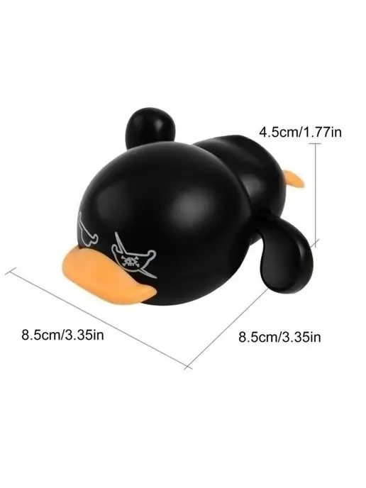 BOSSTOYS Игрушка для ванной заводная уточка, черный, фото 3