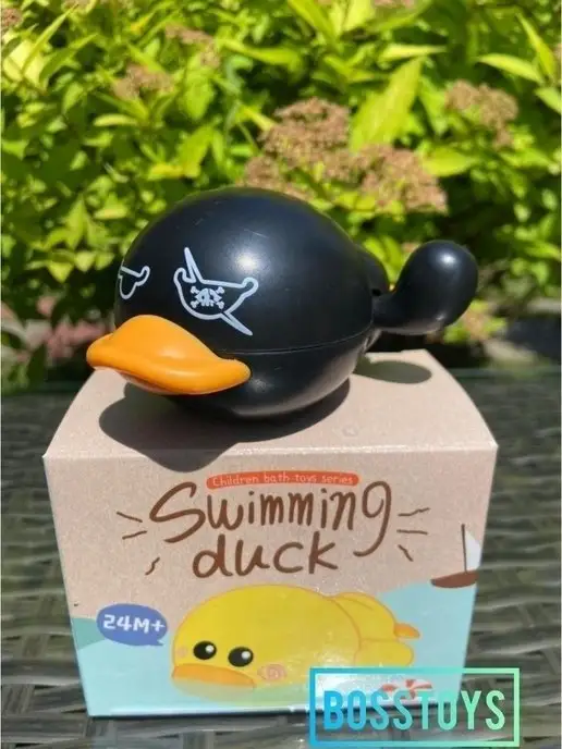 BOSSTOYS Игрушка для ванной заводная уточка, черный, фото 4