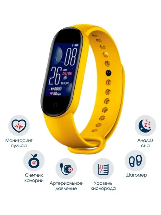 BandRate Smart Фитнес-браслет new на подарок, черный, фото 2