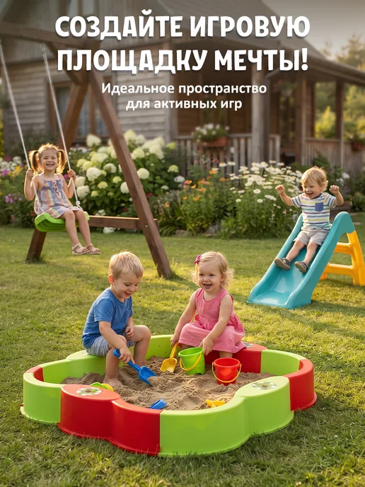 Русский стиль Песочница "Классика" для сухого бассейна, улицы и дома, синий, фото 2