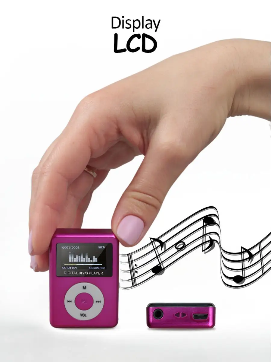 MP3 плеер, аудио проигрыватель с динамиком, с наушниками MP3… NIK  accessories 27825917 купить в интернет-магазине Wildberries