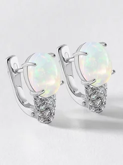 Серьги с натуральным Эфиопским Опалом из серебра KAPLI jewelry 27888201 купить за 9 333 ₽ в интернет-магазине Wildberries