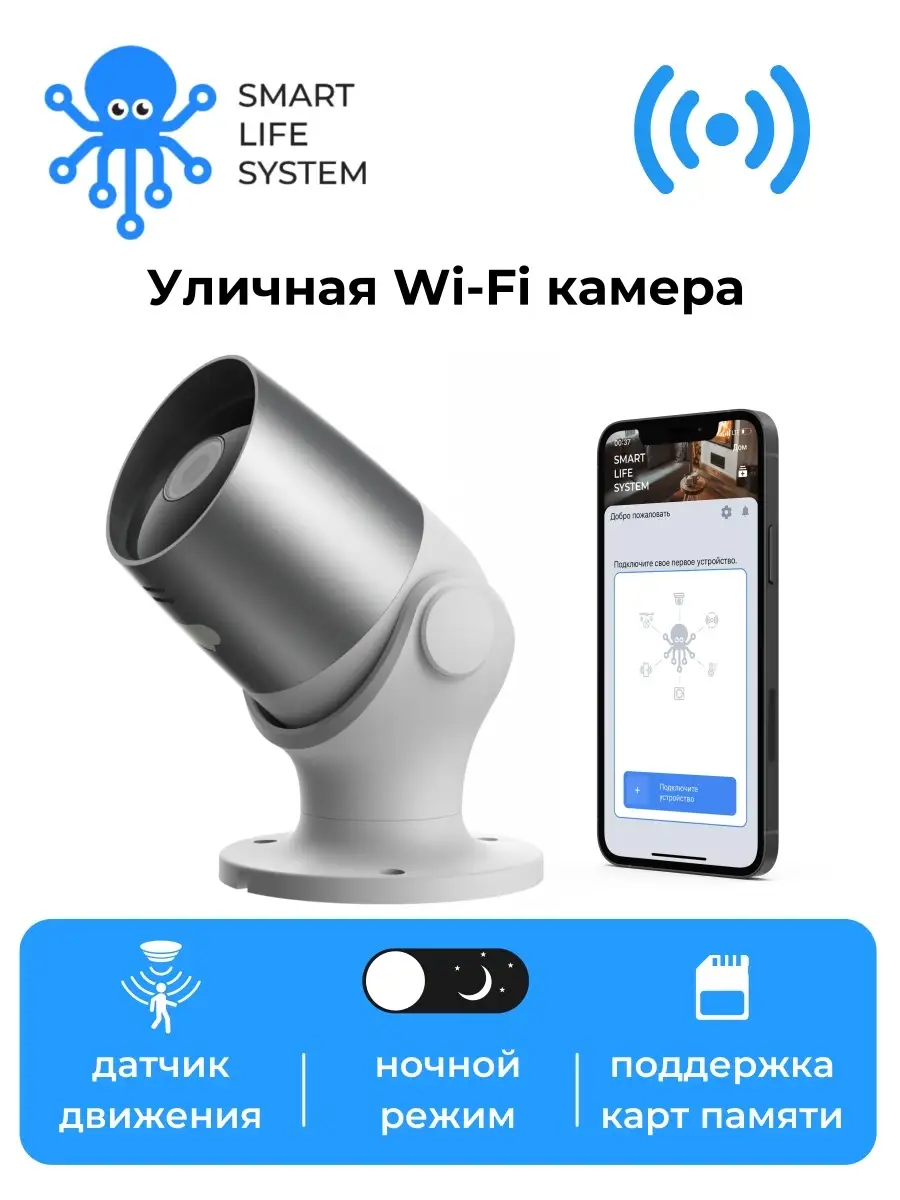 Камера видеонаблюдения CAM-03 WiFi SLS 27924173 купить в интернет-магазине  Wildberries