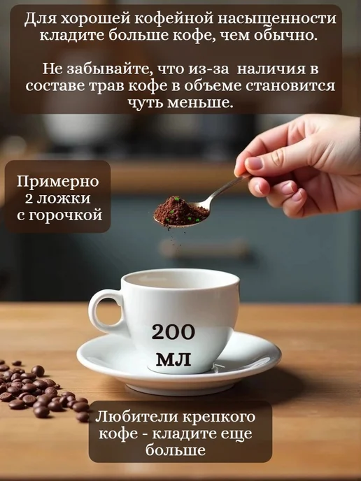 Кофе по-черноморски Кофе молотый в подарок Мята 200 гр, 100 г, фото 7