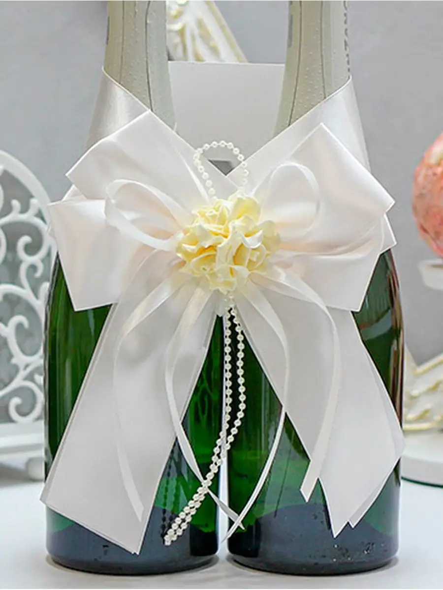 Красивая свадьба Свадебное украшение на бутылки шампанского молодоженов  свадебный чехол подарок жениху и невесте