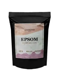 Английская соль Эпсом для ванн Epsom Salt сульфат магния 3 кг LOVESEANIA Cosmetics. Вид 3.