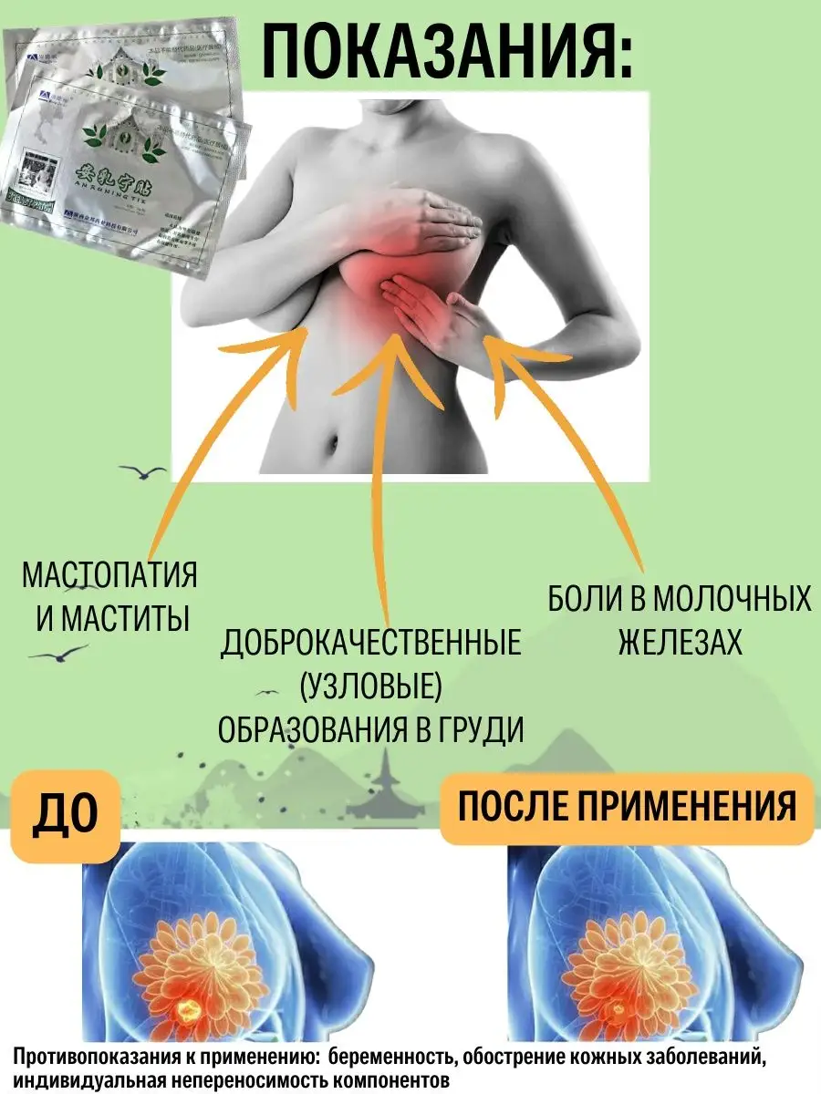 ECOSHOP Пластырь от мастопатии 2шт