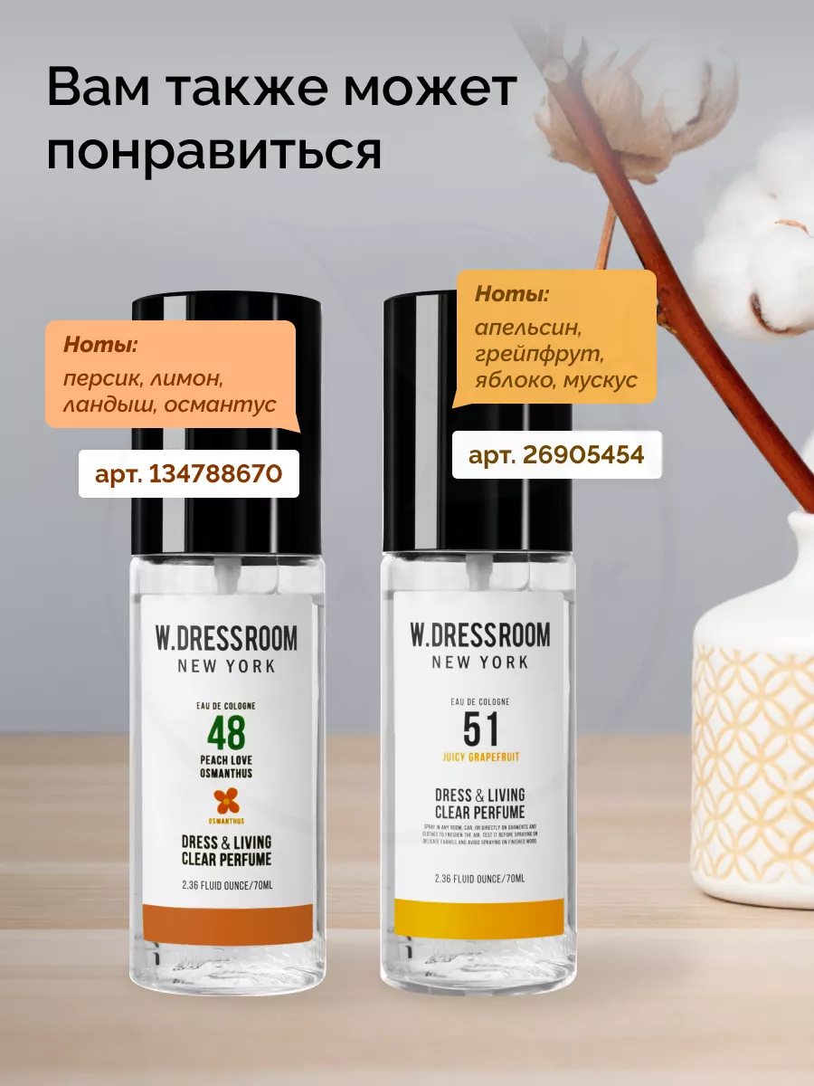 Парфюмированный спрей для одежды и дома W.Dressroom 28063932 купить в  интернет-магазине Wildberries