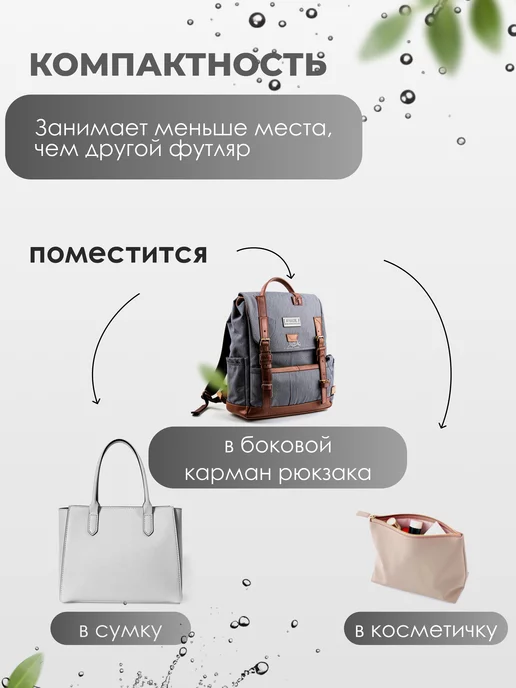PollYus Дорожный футляр для зубной щетки набор из 3 штук, голубой, фото 5