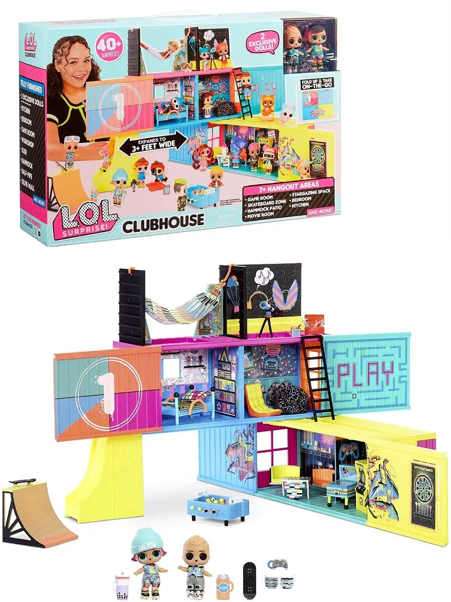 Игровой набор LOL Surprise Clubhouse Playset Клубный дом с мебелью, 569404  L.O.L Surprise! 28139314 купить в интернет-магазине Wildberries