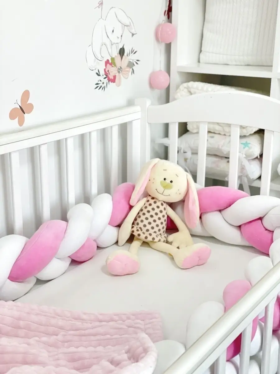 Бортики для детской кровати новорожденных косичка в кровать