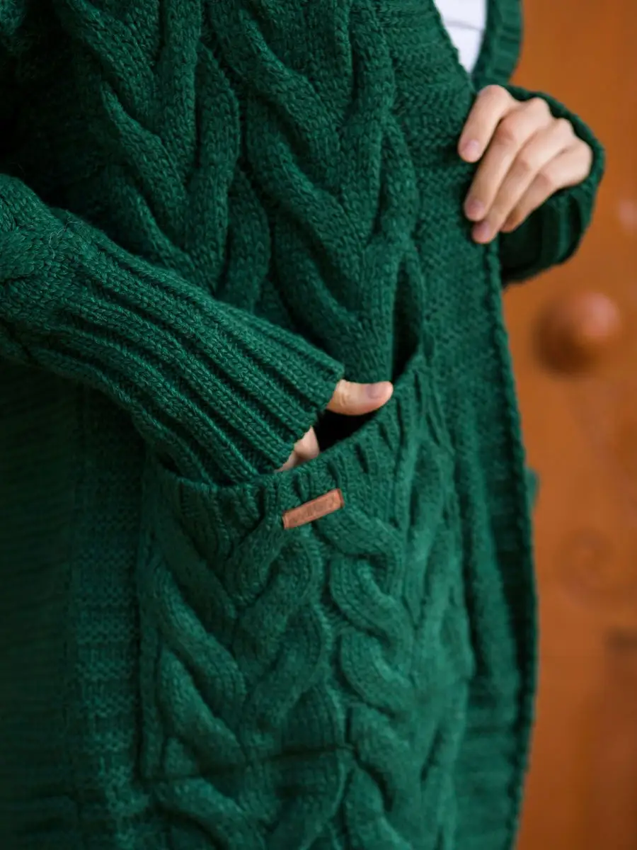 Вязаный кардиган оверсайз на пуговицах, цвет: зеленый купить в интернет-магазине ТВОЕ, арт.A