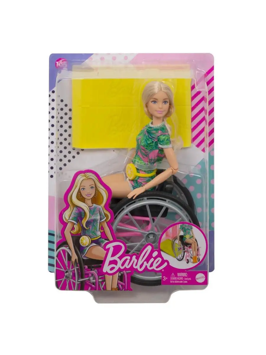 Кукла Barbie в инвалидном кресле Barbie 28232200 купить в интернет-магазине  Wildberries