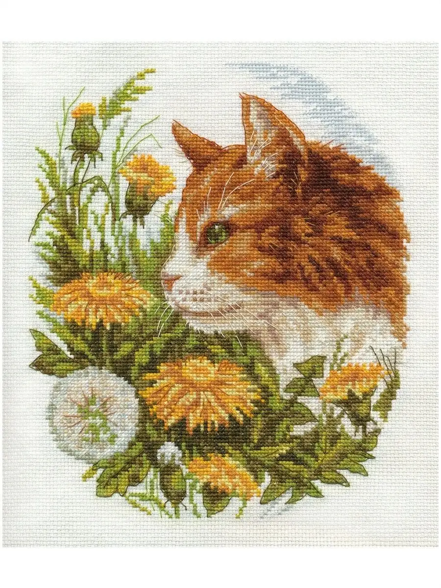 Йольский кот цветной, схема для вышивки