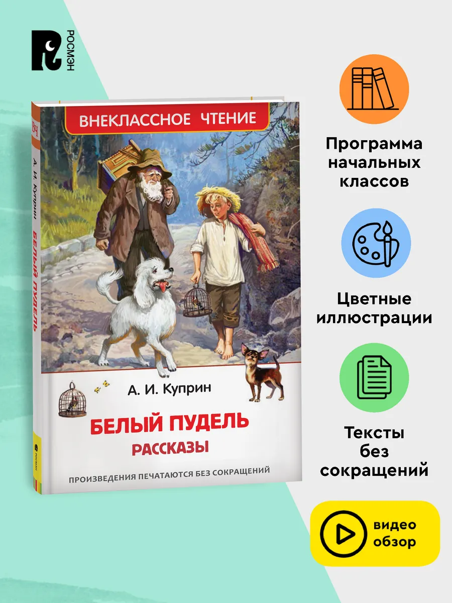 Книга Куприн А. Белый пудель. Рассказы Внеклассное чтение РОСМЭН 28310008  купить за 179 ₽ в интернет-магазине Wildberries