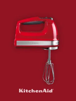 Ручной миксер 5KHM9212EER красный KitchenAid 28313481 купить за 17 177 ₽ в интернет-магазине Wildberries