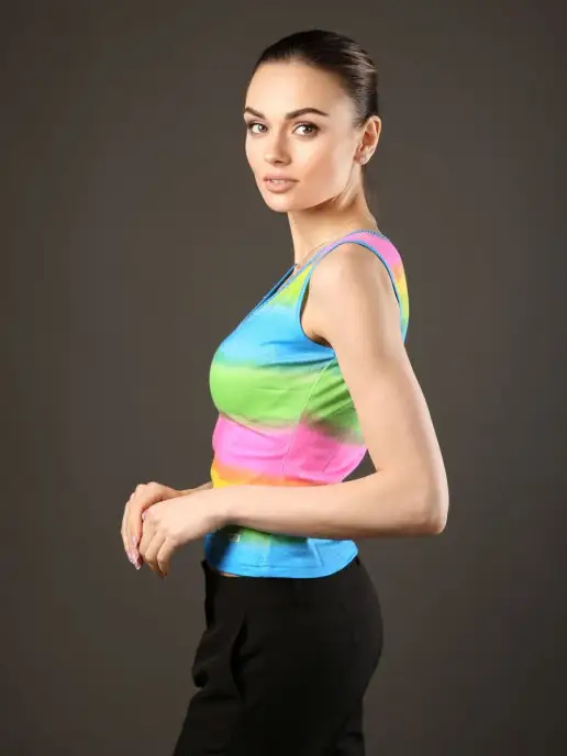 Elena Chezelle Футболка, топик, майка, голубой, фото 2