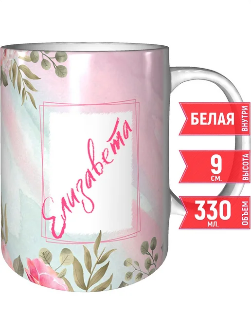 grand cadeaux Кружка с именем Елизавета - стандартная, вариант