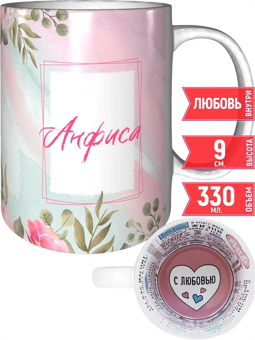 grand cadeaux Кружка с именем Анфиса - с любовью внутри, вариант
