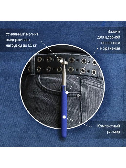 Тундра Магнит телескопический, 150-720 мм до 1.5кг, 1,5 кг, фото 3