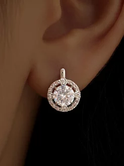 Серьги серебро 925 с камнями Ювелир Карат 28416079 купить за 1 635 ₽ в интернет-магазине Wildberries