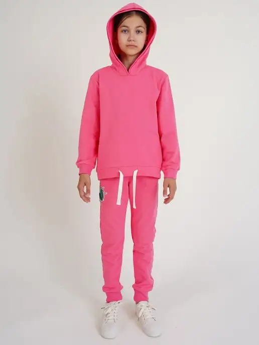 ETE CHILDREN Спортивный костюм для девочки с капюшоном, розовый