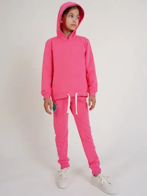 ETE CHILDREN Спортивный костюм для девочки с капюшоном, розовый, фото 3