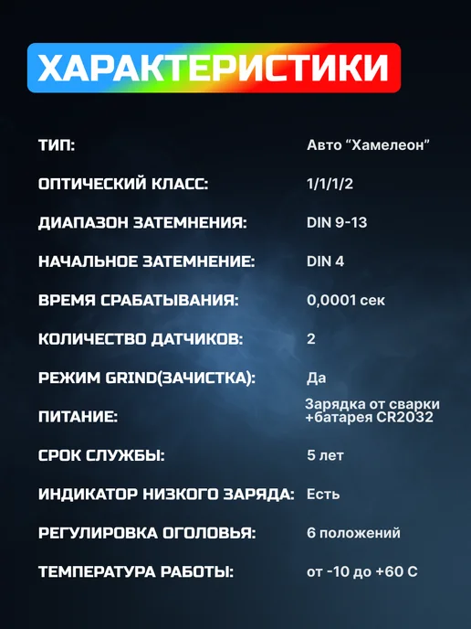 FITSIZ Сварочная маска хамелеон HD COLOR, черный, фото 8