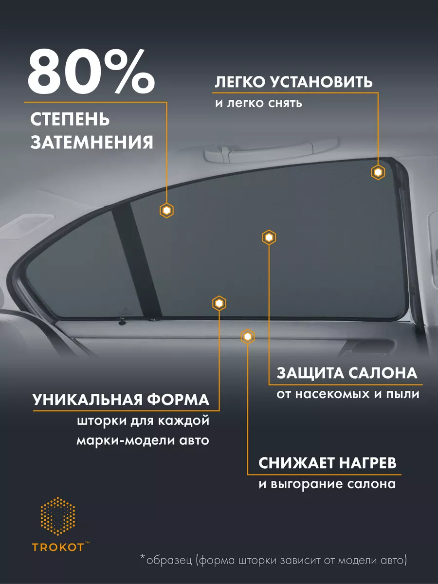 Каркасные автошторки STANDART для Toyota Auris ТРОКОТ 28711004 купить в  интернет-магазине Wildberries