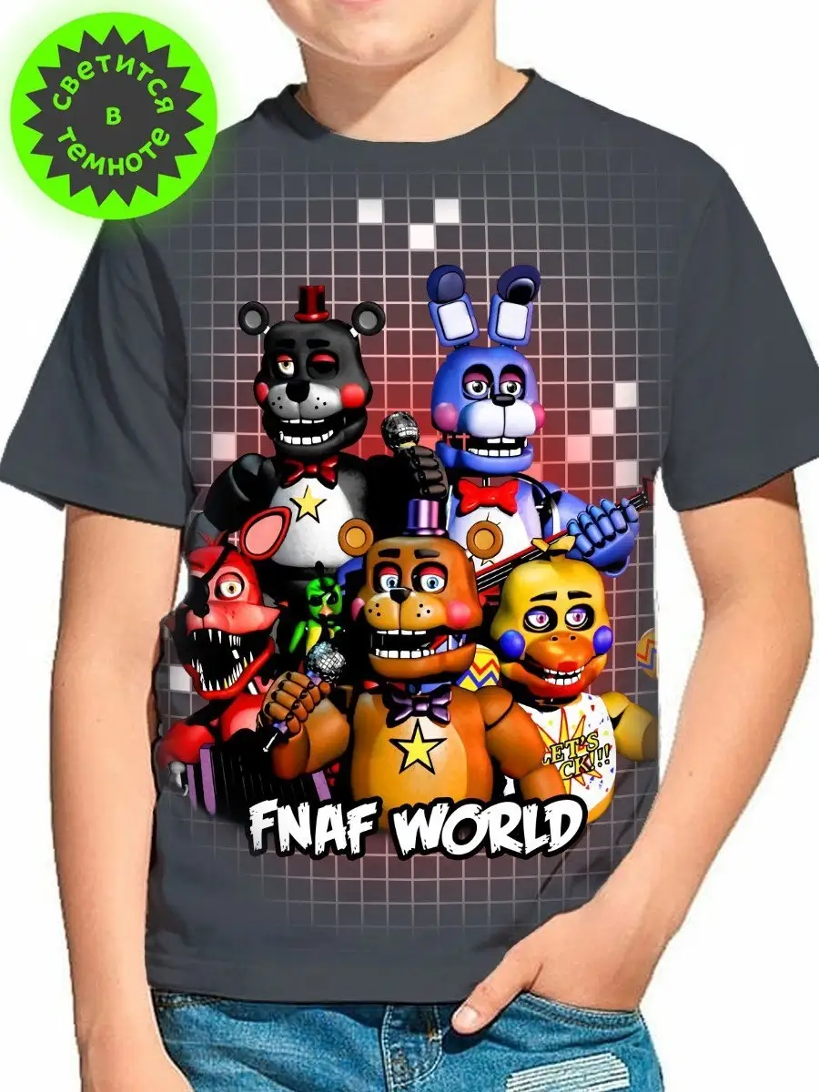 Футболка с принтом ФНАФ FNAF Аниматроники детская StylelandKids 28718569  купить в интернет-магазине Wildberries